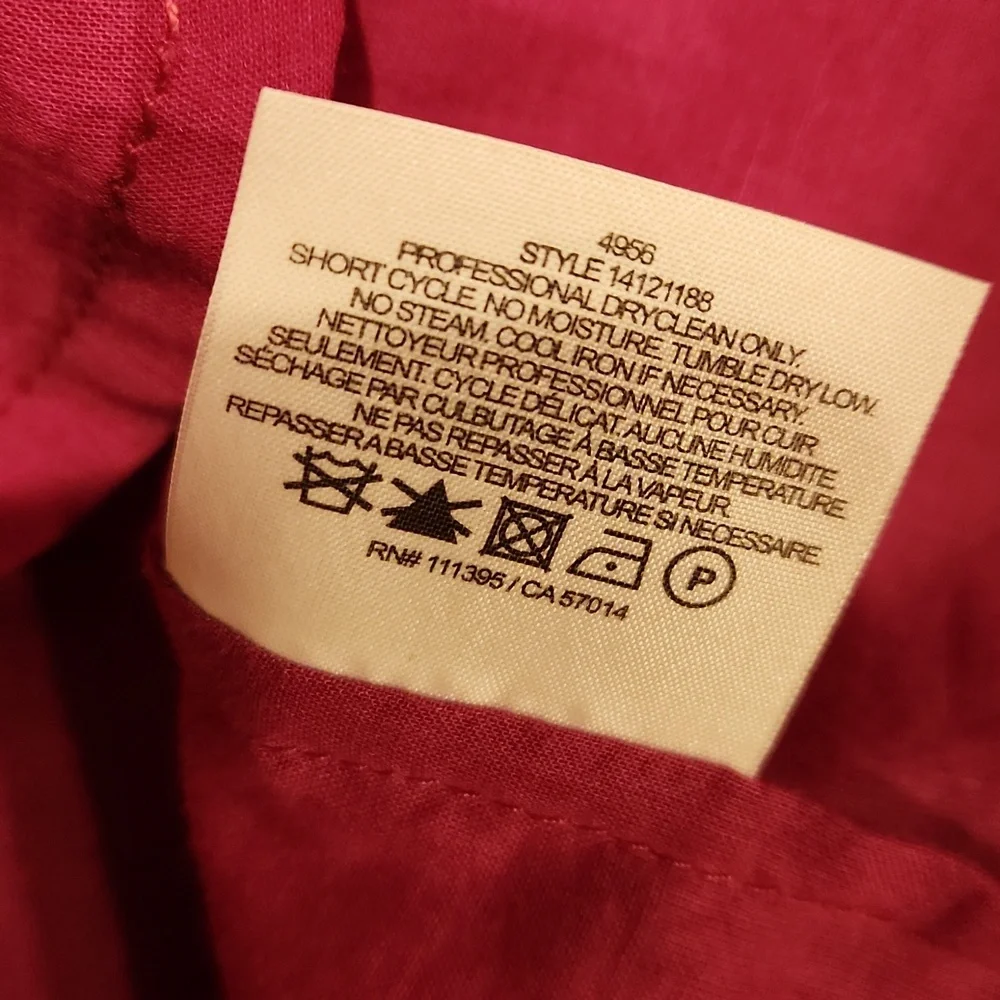 ❤️ TORY BURCH BRIGETTE FITTED BUTTON DOWN COTTON SHIRT / TOP IN MAGENTA, 6 - Picture 12 of 13